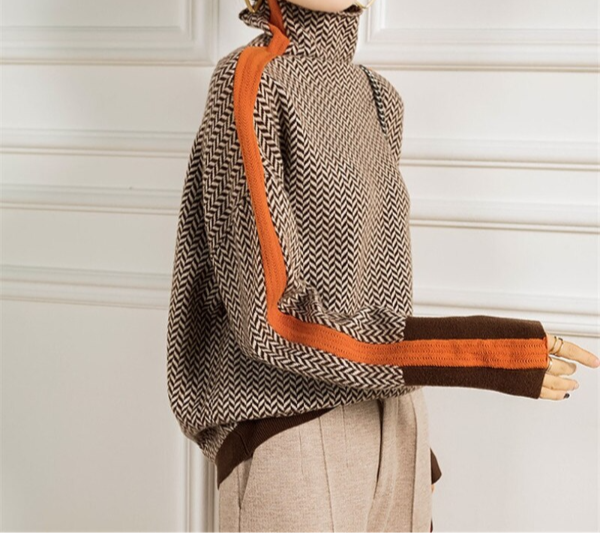 Hayden Elana | Women's Tailored Knit Turtleneck Blazer Jacket Sweater with Boxy Cozy for Layering