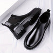 Chelsea Boots Black Slip On Elastic Panel Sturdy Sole Ankle Boots | Foster