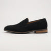Men's elegant suede summer slip-on loafers by FJØRNA, showcasing stylish men's shoes with a sleek slip-on design and soft suede material.