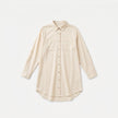 Women's oversized linen shirt dress by FJØRNA, button-down style, relaxed fit, light and breathable fabric, casual summer dress
