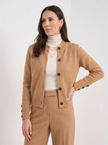 Sweater Women Button-Up Stand Collar Viscose Blend