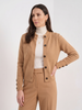 Sweater Women Button-Up Stand Collar Viscose Blend