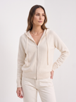 Zip-Up Hoodie Sweater Women Cashmere Blend Old Money