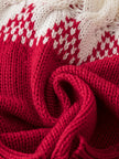 Leonora | Women's Long Fair Isle Tacky Holiday Mock-Neck Knit Sweater