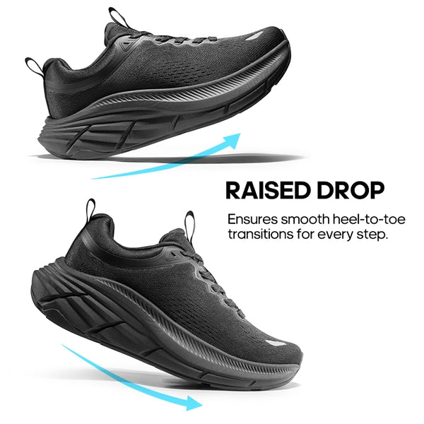 Aerion-Supportive Walking Shoes-Black