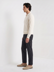 Cashmere Polo Sweater Men Long Sleeve Collared Regular Fit