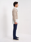 Wool Cable Knit Sweater Men Crew Neck Regular Fit