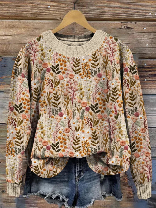 Jena | Women's Cozy Knit Sweater Pullover with Soft Long-Sleeve for Layering