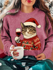 Ugly Christmas Sweater Tacky Novelty Graphic Crew Neck Knit Holiday Jumper | Roberta