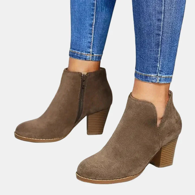 Hailey | Women's Block Heel Ankle Boots with Comfortable Casual Everyday Walking