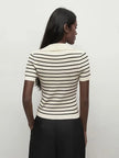 Polo Cardigan Women Lightweight Button Front Beige Black