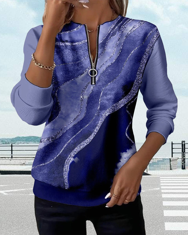 Half-Zip | Women's Vintage Zip-Up Sweatshirt Pullover