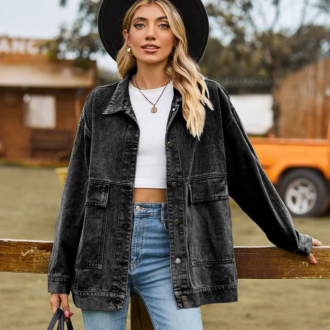 Abigail | Oversized Denim Shirt Jacket for Women