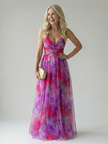 Flowy sleeveless summer maxi dress for women by FJØRNA, featuring a lightweight, breezy design perfect for warm weather.