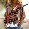 Noor | Women's Loose-Fit Knit Sweater with Vibrant Ethnic Print for Casual