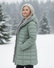 Danique | Women's Longline Hooded Fleece-Lined Winter Puffer Coat