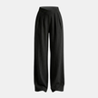 Women's FJØRNA criss-cross waist wide-leg trousers, loose pull-on pants with a relaxed fit and stylish design.