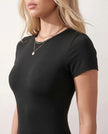 Fitted Maxi Dress Women Crew Neck Short Sleeve