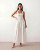 Halter Maxi Dress Women, Basque Waist Open Back A-Line Formal Occasion
