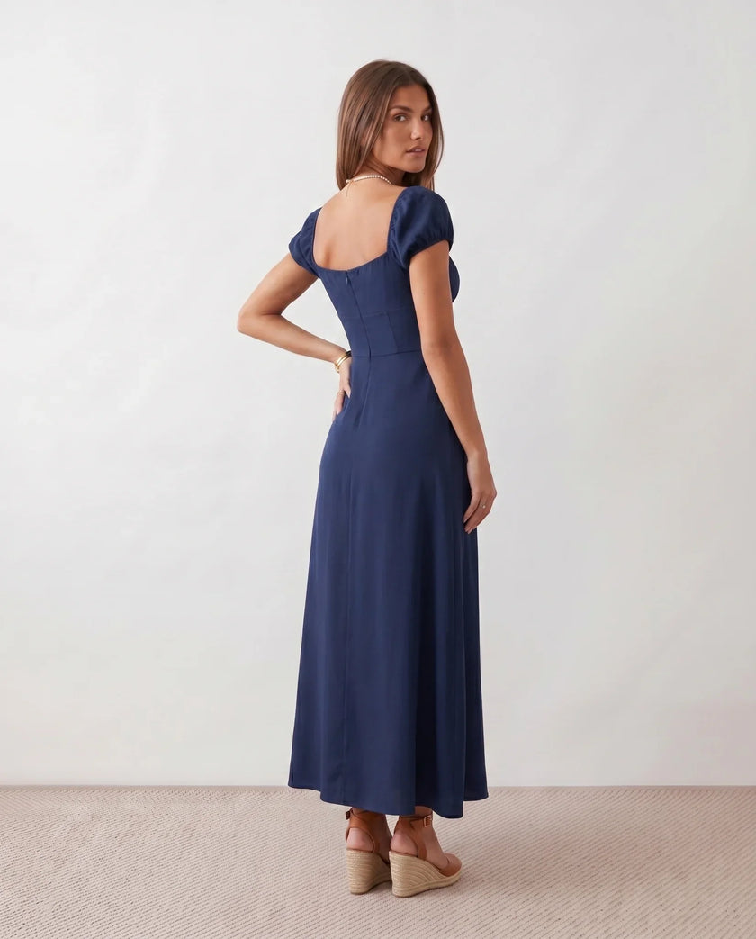 Maxi Dress Women Sweetheart Corset A-Line Wedding Guest