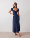 Maxi Dress Women Sweetheart Corset A-Line Wedding Guest