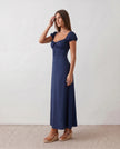 Maxi Dress Women Sweetheart Corset A-Line Wedding Guest