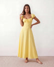 Maxi Dress Women Sweetheart Corset A-Line Wedding Guest