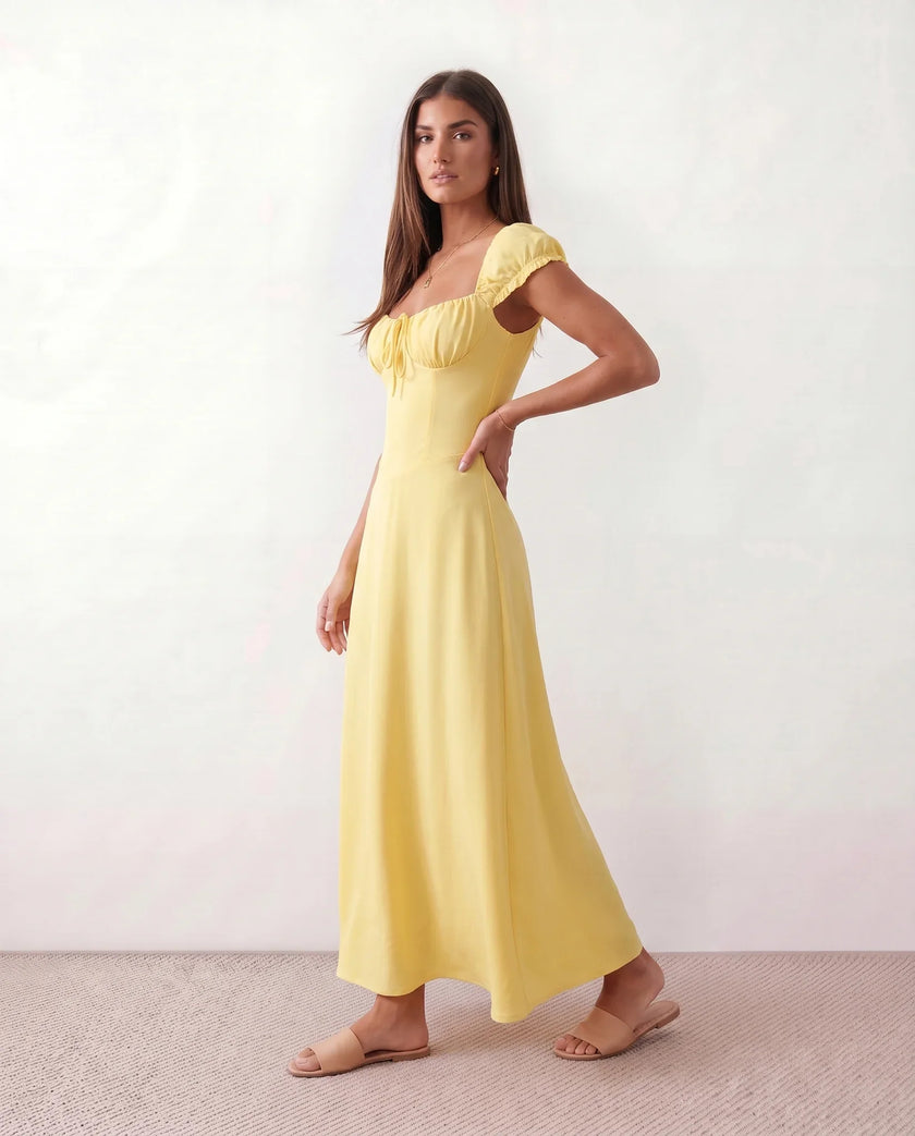 Maxi Dress Women Sweetheart Corset A-Line Wedding Guest