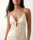 Glossy Slip Maxi Dress Women Wedding Guest Plunge V-Neck Low Back
