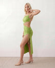 Midi Dress Women Party Spaghetti Strap Backless High-Low