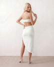 Midi Dress Women Party Spaghetti Strap Backless High-Low