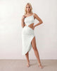 Midi Dress Women Party Spaghetti Strap Backless High-Low