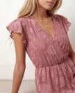 Floral Midi Dress Women Wedding Guest Wrap Front Tiered