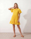 Polka Dot Mini Dress Women Mock Neck Ruffle Chiffon