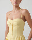 Halter Mini Dress Women Sweetheart Neck Corset Backless Party