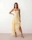 Maxi Dress Women, Wedding Guest Sweetheart Corset Chiffon Spaghetti Strap