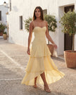 Maxi Dress Women, Wedding Guest Sweetheart Corset Chiffon Spaghetti Strap