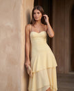 Maxi Dress Women, Wedding Guest Sweetheart Corset Chiffon Spaghetti Strap