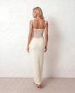 Lace Maxi Dress Women Square Neck Open Back Cocktail