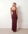 Lace Maxi Dress Women Square Neck Open Back Cocktail