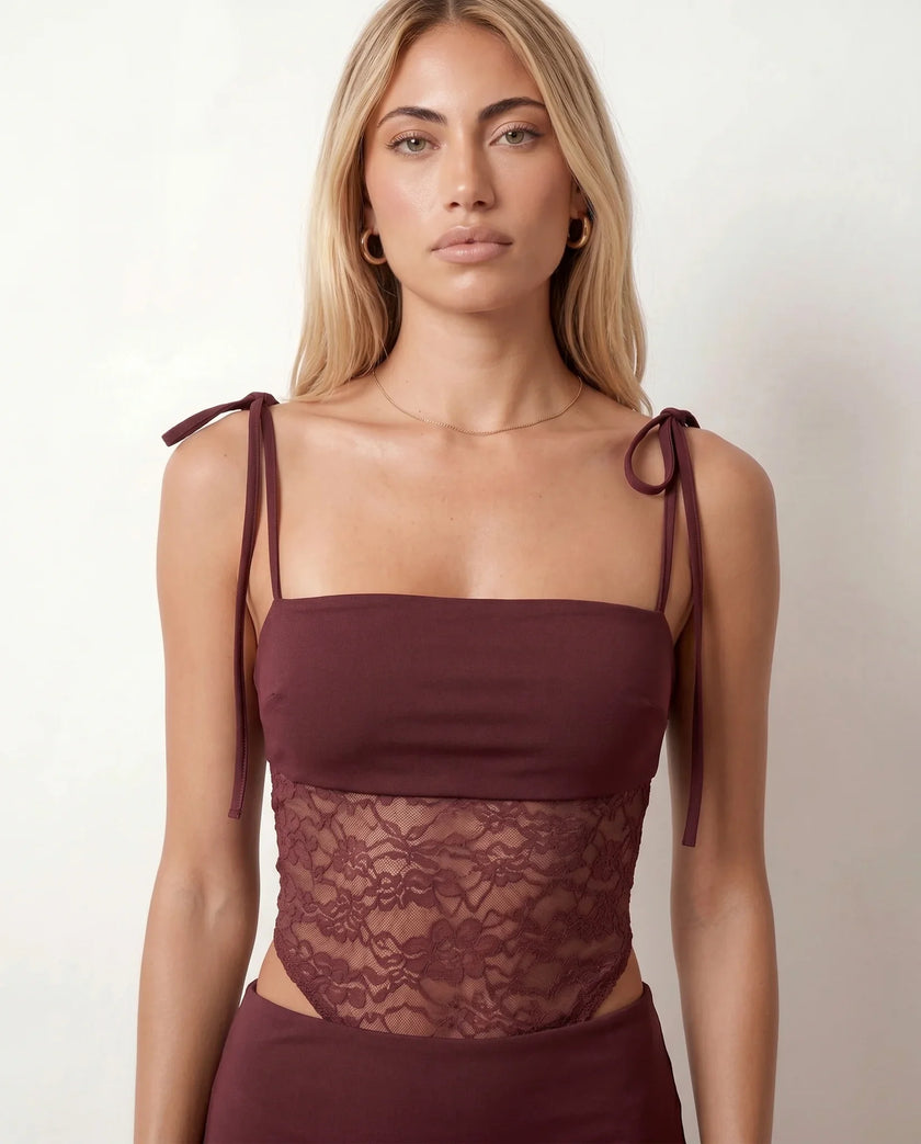 Lace Maxi Dress Women Square Neck Open Back Cocktail