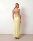 Lace Maxi Dress Women Square Neck Open Back Cocktail