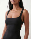 Maxi Dress Women Square Neck Open Back Bodycon Cocktail