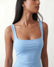 Maxi Dress Women Square Neck Open Back Bodycon Cocktail