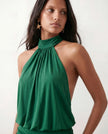 Silk Mini Dress Women Party Halter Backless Bodycon