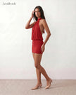 Silk Mini Dress Women Party Halter Backless Bodycon