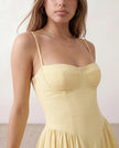 Cocktail Midi Dress Women Sweetheart Corset Spaghetti Strap