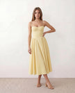 Cocktail Midi Dress Women Sweetheart Corset Spaghetti Strap