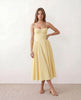 Cocktail Midi Dress Women Sweetheart Corset Spaghetti Strap