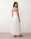 Strapless Maxi Dress Women Cocktail Sweetheart A-Line Ruched
